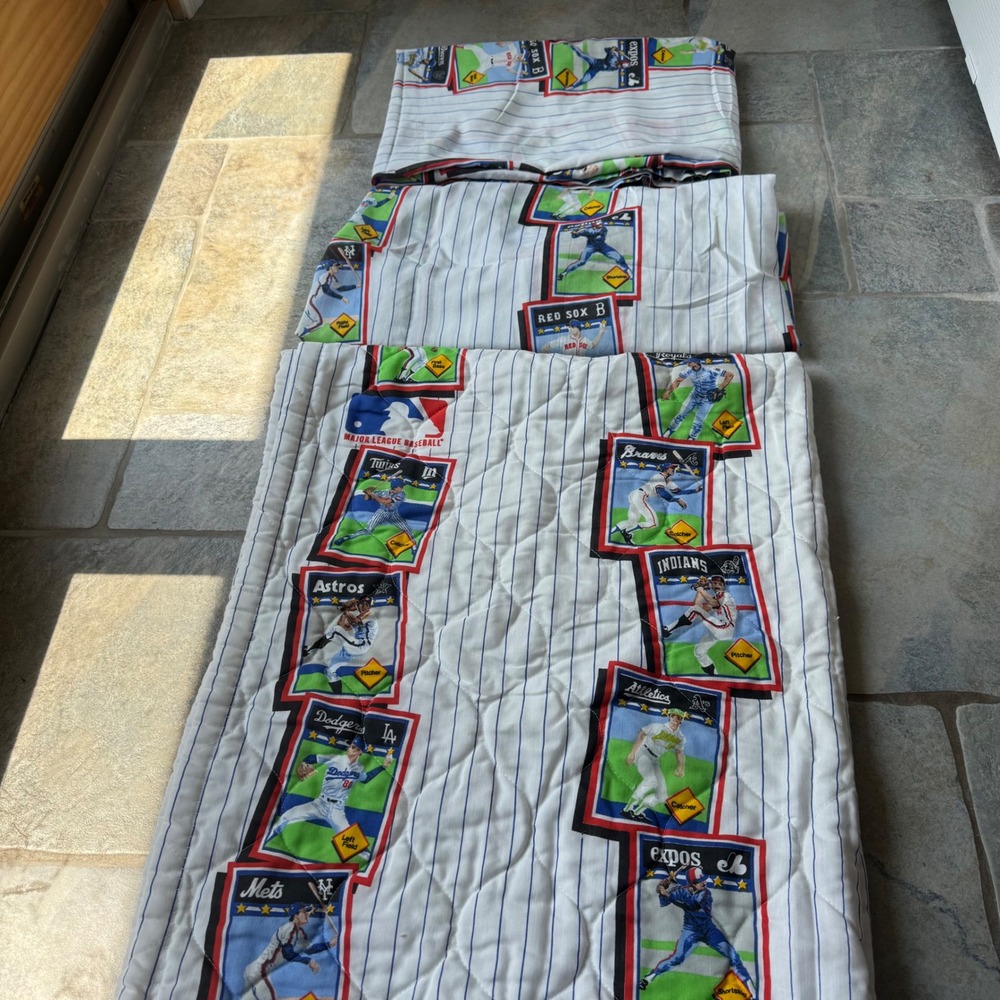 Vintage 1989 MLB Baseball Cards Toddler Bed Set w/ Montreal Expos Pristine RARE - Picture 3 of 5